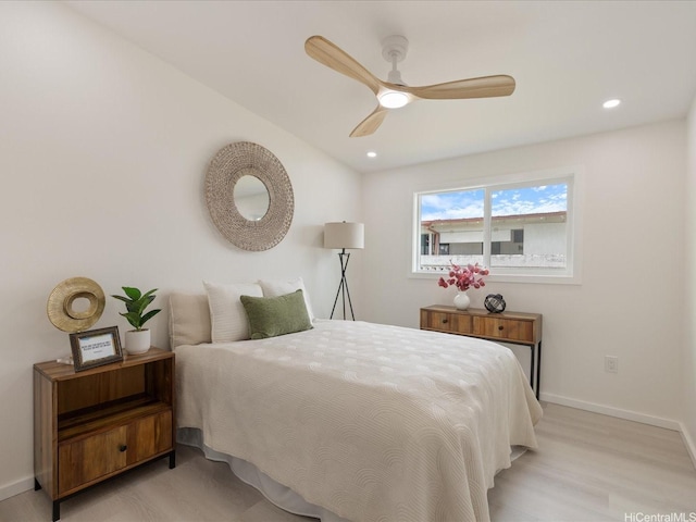 2078 Akaikai Loop, Pearl City, HI 96782 - bedroom with light wood finished floors, recessed lighting, and a ceiling fan