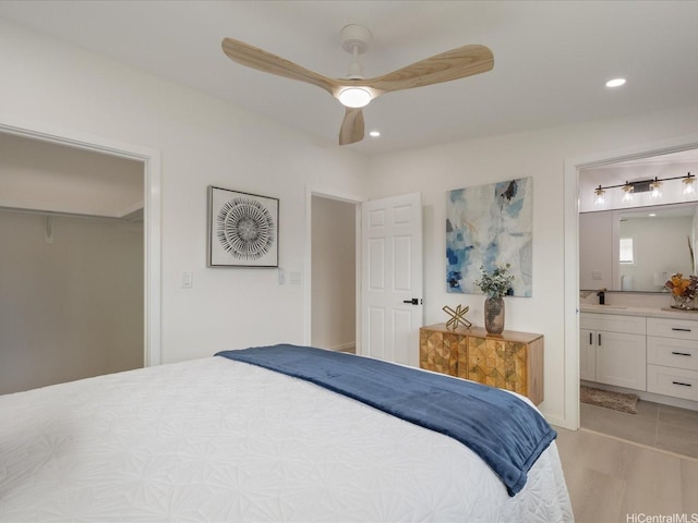 2078 Akaikai Loop, Pearl City, HI 96782 - bedroom featuring ensuite bathroom, recessed lighting, and a ceiling fan