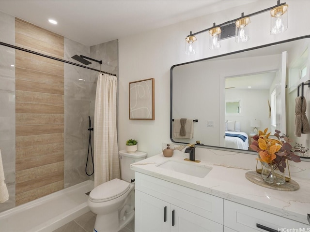 2078 Akaikai Loop, Pearl City, HI 96782 - full bathroom with connected bathroom, vanity, tiled shower, and recessed lighting