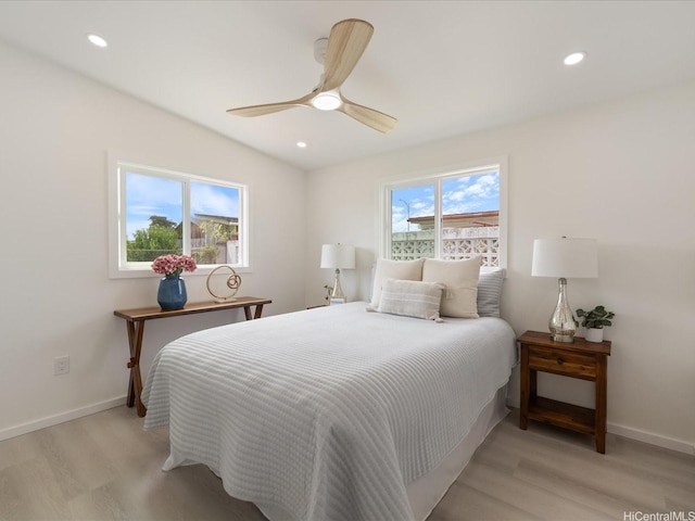 2078 Akaikai Loop, Pearl City, HI 96782 - bedroom with light wood-style floors, ceiling fan, and recessed lighting