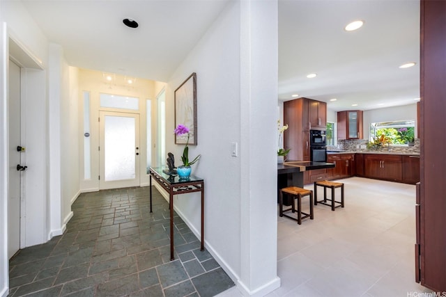 4959 Maunalani Cir Unit 3, Honolulu, HI 96816 - foyer with recessed lighting and stone finish flooring
