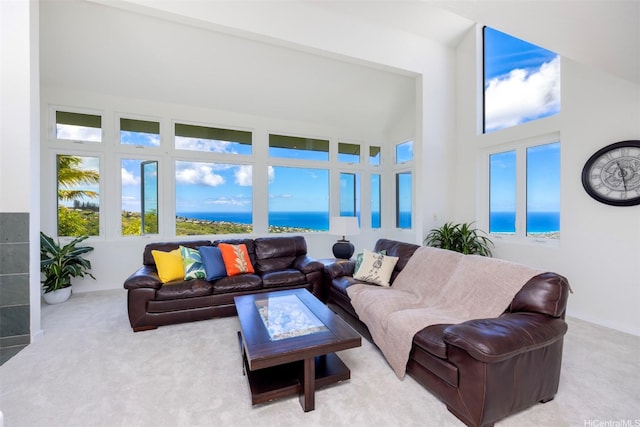 4959 Maunalani Cir Unit 3, Honolulu, HI 96816 - carpeted living area featuring a water view
