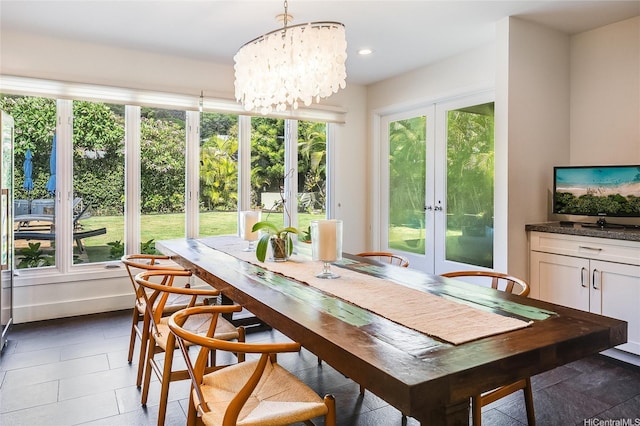 1319 Mokulua Dr, Kailua, HI 96734 - sunroom with french doors and a chandelier