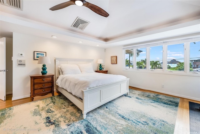 1319 Mokulua Dr, Kailua, HI 96734 - bedroom featuring wood finished floors, recessed lighting, and a ceiling fan