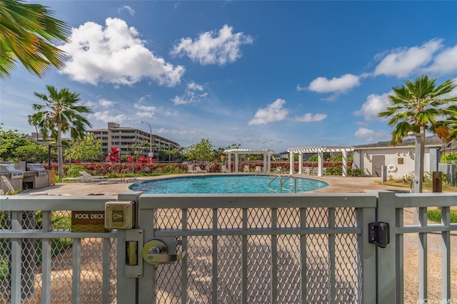 7000 Hawaii Kai Dr Unit 3605, Honolulu, HI 96825 - community pool with a pergola and a gate