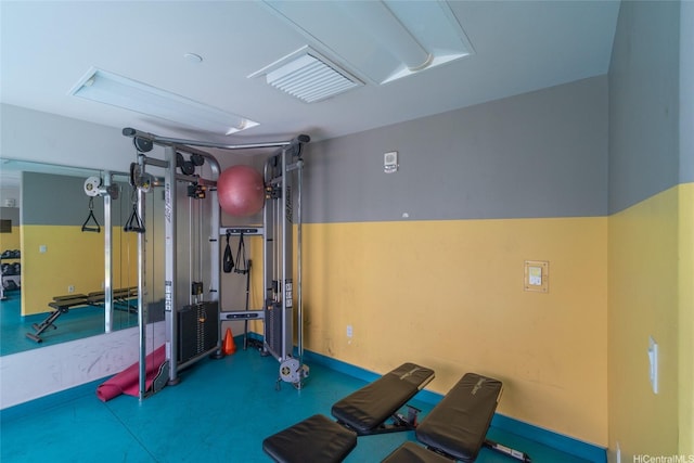 7000 Hawaii Kai Dr Unit 3605, Honolulu, HI 96825 - workout area with attic access and baseboards