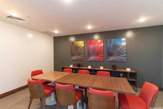 7000 Hawaii Kai Dr Unit 3605, Honolulu, HI 96825 - dining room featuring light colored carpet and recessed lighting