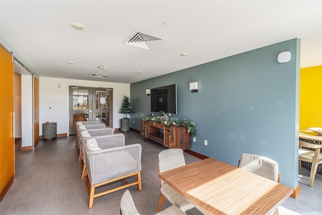 7000 Hawaii Kai Dr Unit 3605, Honolulu, HI 96825 - living area with recessed lighting, french doors, and wood finished floors