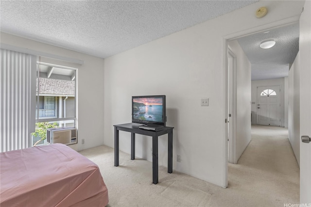 94-1359 Kulewa Loop Unit 16S, Waipahu, HI 96797 - carpeted bedroom featuring cooling unit and a textured ceiling