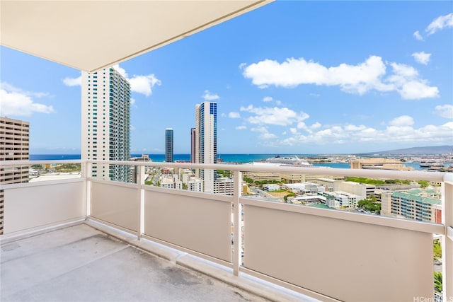600 Queen St Unit 2103, Honolulu, HI 96813 - balcony with a water view and a view of city