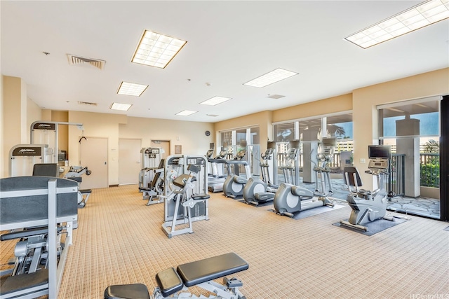 600 Queen St Unit 2103, Honolulu, HI 96813 - exercise room featuring carpet floors