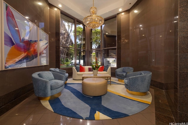 425 S St Unit 2401, Honolulu, HI 96813 - building lobby featuring a high ceiling and recessed lighting