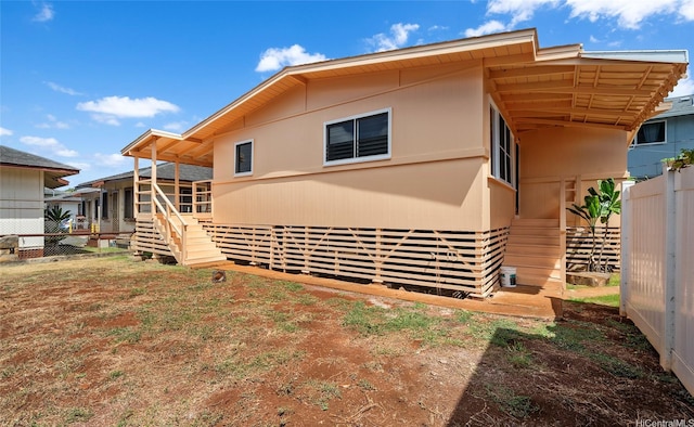 1915 Lohilani St Unit B, Honolulu, HI 96819 - rear view of property with stairway