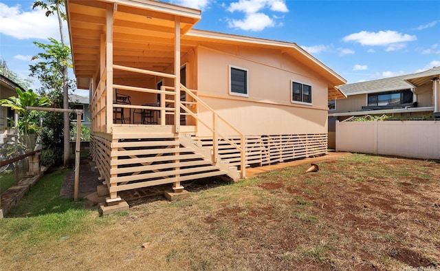 1915 Lohilani St Unit B, Honolulu, HI 96819 - rear view of house featuring stairway