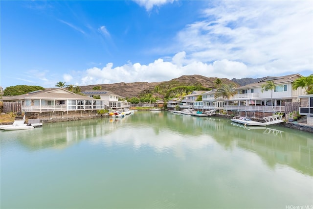 341 Opihikao Pl Unit 422, Honolulu, HI 96825 - water view featuring a mountain backdrop and nearby suburban area