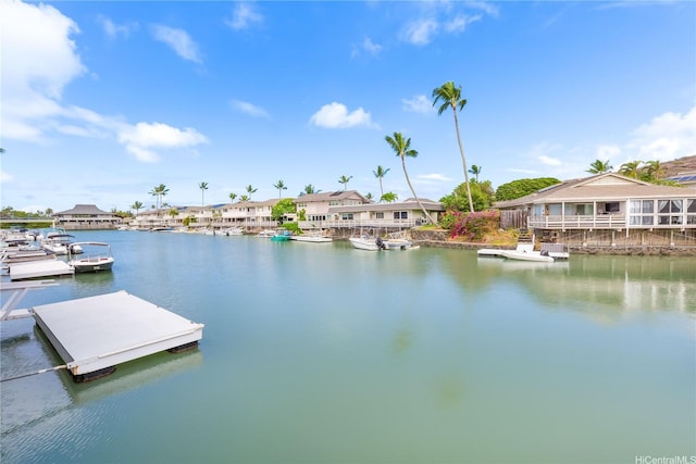 341 Opihikao Pl Unit 422, Honolulu, HI 96825 - dock area with a water view and a residential view
