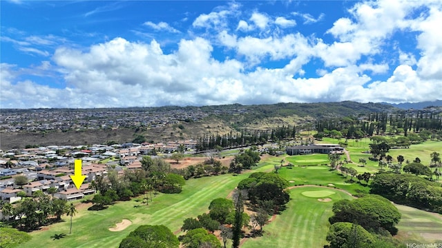 98-441 Kaonohi St Unit 35-3, Aiea, HI 96701 - aerial perspective of suburban area featuring a local golf course and a mountainous background