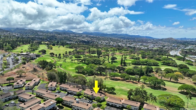 98-441 Kaonohi St Unit 35-3, Aiea, HI 96701 - aerial perspective of suburban area with mountains and a local golf course