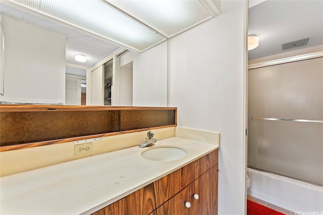 1717 Mott Smith Dr Unit 2212, Honolulu, HI 96822 - full bathroom with vanity and enclosed tub / shower combo