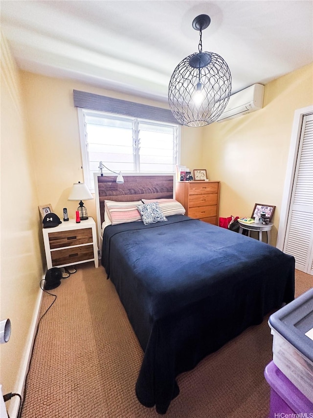 535 Maluniu Ave, Kailua, HI 96734 - carpeted bedroom featuring an AC wall unit