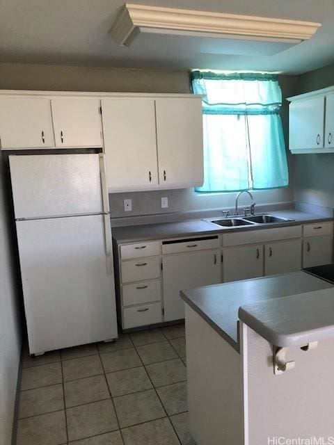 94010 Leolua St Unit 215, Waipahu, HI 96797 - kitchen featuring white appliances, light tile patterned floors, and white cabinets