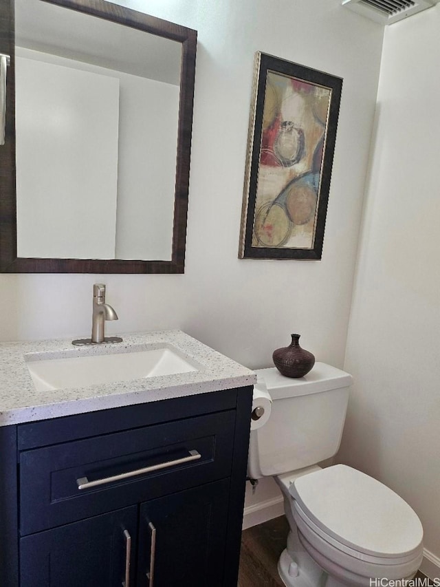 670 Prospect St Unit 606, Honolulu, HI 96813 - half bath with vanity and wood finished floors