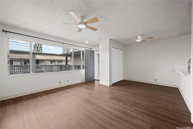 46-263 Kahuhipa St Unit B303, Kaneohe, HI 96744 - unfurnished room featuring a ceiling fan, a textured ceiling, and wood finished floors