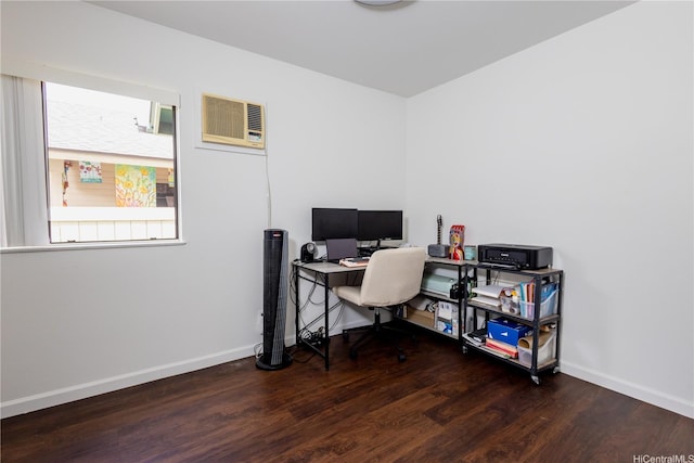 94-1010 Awalua St, Waipahu, HI 96797 - home office featuring wood finished floors and a wall unit AC