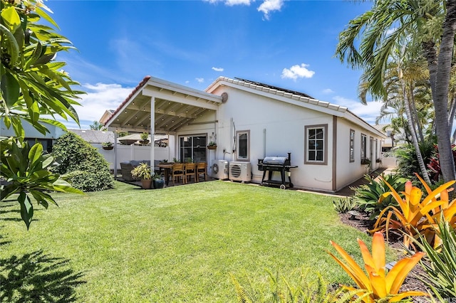 91-1516 Keonekapu St, Ewa Beach, HI 96706 - back of house with a patio area, a tile roof, and stucco siding