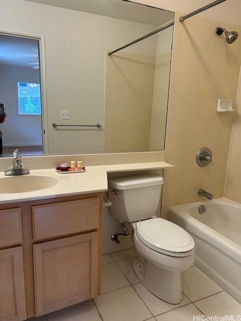 2556 Palolo Pl Unit 4B, Honolulu, HI 96816 - bathroom featuring tile patterned flooring, bathtub / shower combination, and vanity