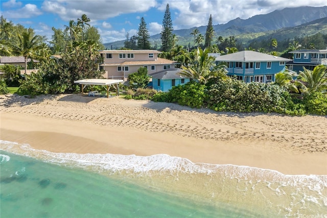 68-17 Laau Paina Pl, Waialua, HI 96791 - aerial view of property and surrounding area with a water and mountain view