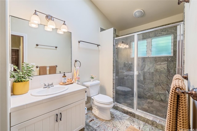 68-17 Laau Paina Pl, Waialua, HI 96791 - bathroom featuring vanity, a stall shower, and marble look tile flooring