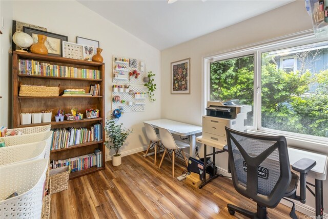 68-17 Laau Paina Pl, Waialua, HI 96791 - office space featuring vaulted ceiling and wood finished floors