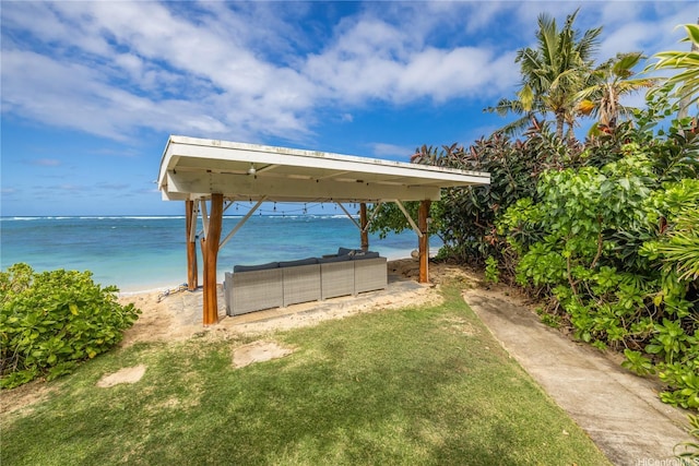 68-17 Laau Paina Pl, Waialua, HI 96791 - view of green lawn featuring a water view