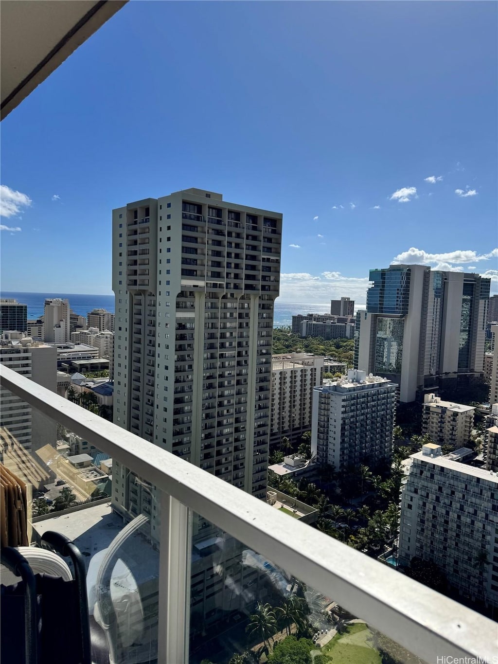 445 Seaside Ave Unit 3516, Honolulu, HI 96815 - balcony with a view of city and a water view