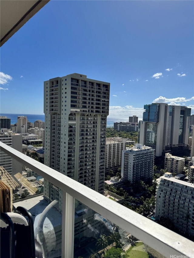 445 Seaside Ave Unit 3516, Honolulu, HI 96815 - balcony with a view of city and a water view