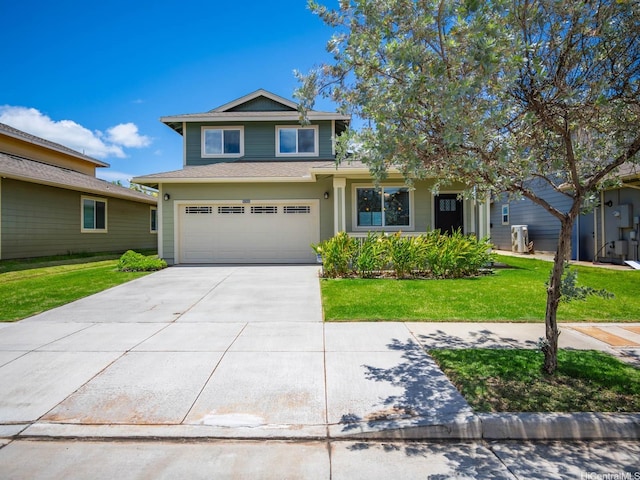 91-1512 Ulaula Loop, Ewa Beach, HI 96706 - traditional home featuring concrete driveway, a garage, and a front yard