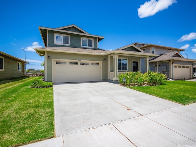 91-1512 Ulaula Loop, Ewa Beach, HI 96706 - traditional home featuring driveway, a front lawn, and an attached garage