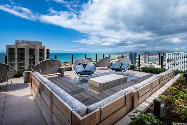 987 Queen St Unit 2308, Honolulu, HI 96814 - view of patio / terrace with a water view