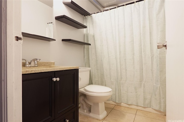 94-49 Waipahu St Unit 314, Waipahu, HI 96797 - bathroom with tile patterned floors, vanity, and curtained shower