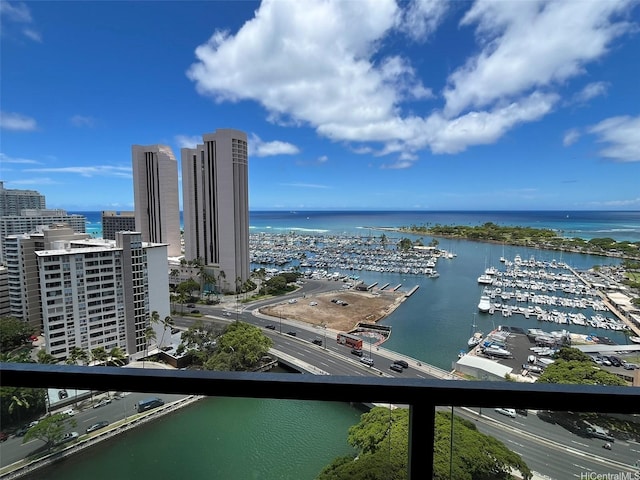 1650 Ala Moana Blvd Unit 2309, Honolulu, HI 96815 - water view with a marina and nearby urban area