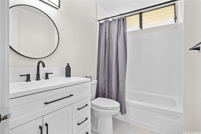 1561 Pensacola St Unit 1104, Honolulu, HI 96822 - bathroom with vanity, shower / bathtub combination with curtain, and tile patterned floors