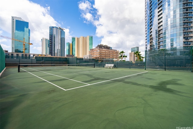 1296 Kapiolani Blvd Unit Ii2407, Honolulu, HI 96814 - view of tennis court with a view of skyline