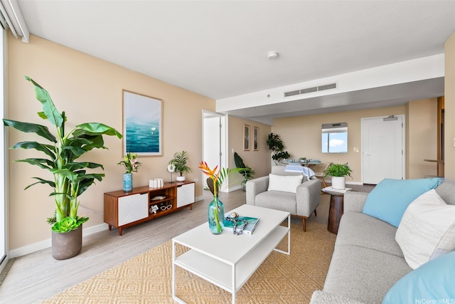 1296 Kapiolani Blvd Unit Ii2407, Honolulu, HI 96814 - living area with wood finished floors and baseboards