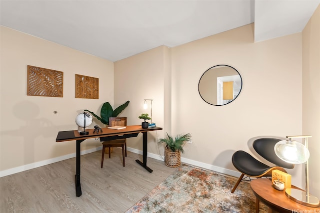 1296 Kapiolani Blvd Unit Ii2407, Honolulu, HI 96814 - home office featuring light wood-style flooring and baseboards