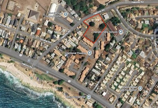 87-179 Hakimo Rd, Waianae, HI 96792 - map / location featuring property boundaries highlighted