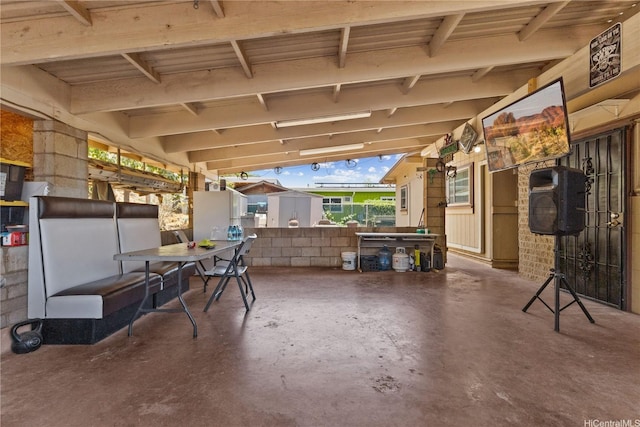 94-555 Awamoi St, Waipahu, HI 96797 - view of patio / terrace with outdoor dining area and a shed