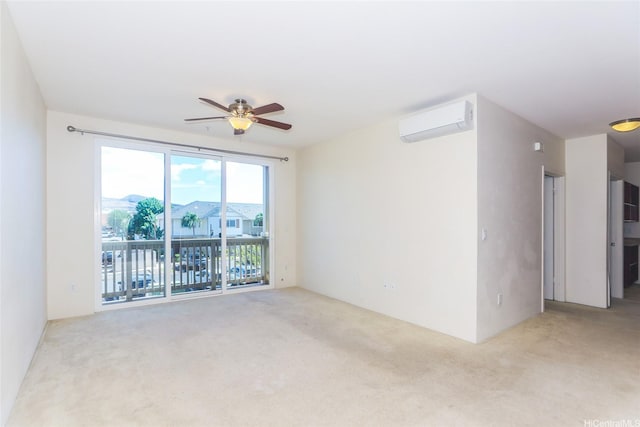 1020 Kakala St Unit 816, Kapolei, HI 96707 - spare room with a wall mounted AC, carpet, and a ceiling fan