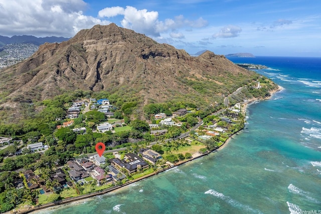 3153 Diamond Head Rd, Honolulu, HI 96815 - aerial view of property and surrounding area with a water and mountain view and nearby suburban area