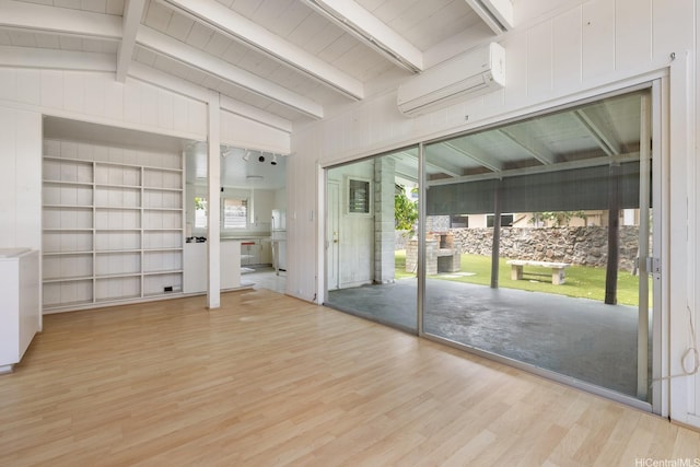 3153 Diamond Head Rd, Honolulu, HI 96815 - spare room featuring a wall mounted AC and light wood-type flooring